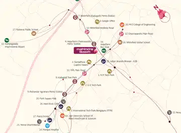Mahindra Blossom location map, Whitefield